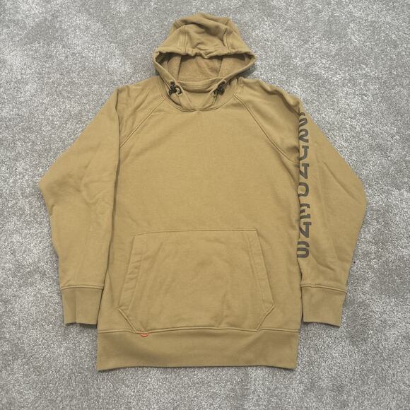 Grundens Dillingham Size Small Mens Fleece Tech Hoodie Brown Tan - Picture 1 of 5